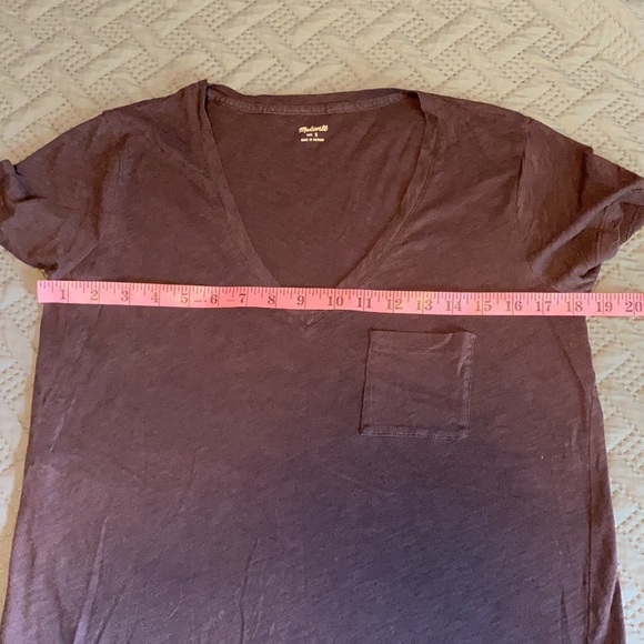 Madewell : Small Cotton Plum V Neck - Picture 2 of 7